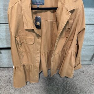 Torrid Camel Button-Up Jacket